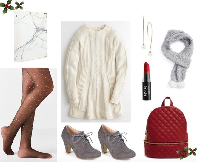 Mix đồ với váy sweater trắng cực đơn giản, tự tin xuống phố đón giáng sinh! Mix đồ với váy sweater trắng cực đơn giản, tự tin xuống phố đón giáng sinh!