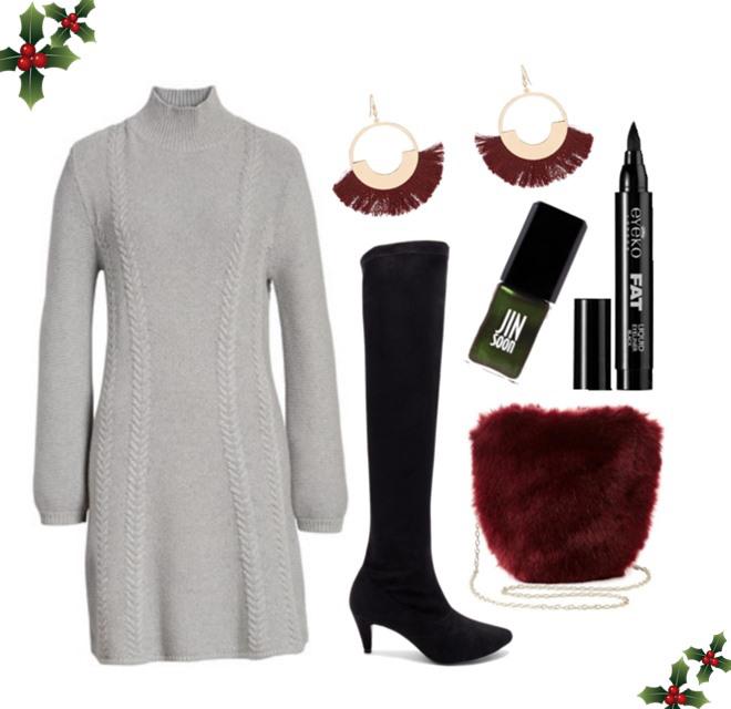 Mix đồ với váy sweater trắng cực đơn giản, tự tin xuống phố đón giáng sinh! Mix đồ với váy sweater trắng cực đơn giản, tự tin xuống phố đón giáng sinh!