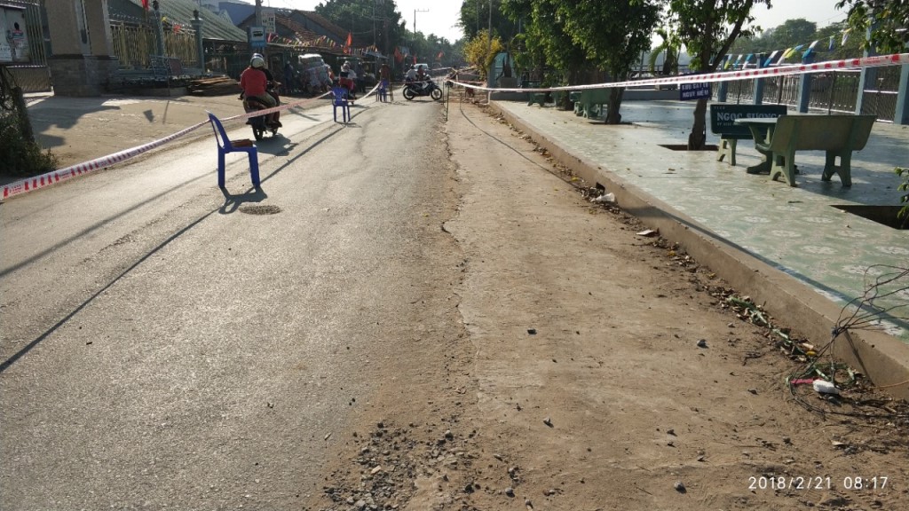 Sạt lở đe dọa nhà thờ ông Chưởng