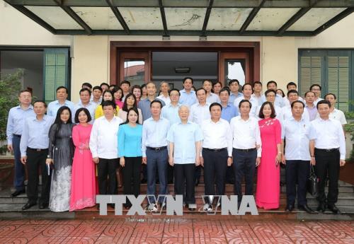 Tổng Bí thư Nguyễn Phú Trọng làm việc với Ban Tuyên giáo Trung ương