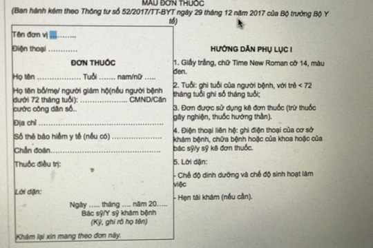 Bãi bỏ quy định kê đơn thuốc cho trẻ, cha mẹ phải khai CMND