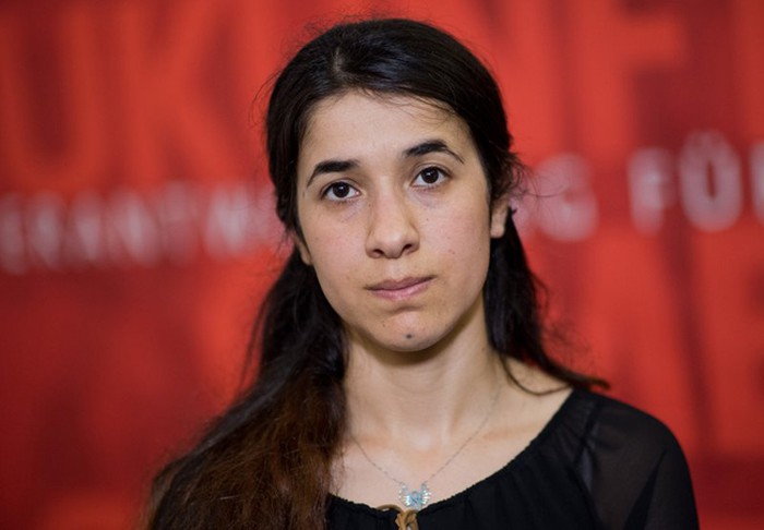 Nobel Hòa bình 2018 tôn vinh nỗ lực chống bạo lực tình dục trong chiến tranh Cô Nadia Murad tại quốc hội bang Hanover, Đức, vào ngày 31-5-2016. Ảnh: AP
