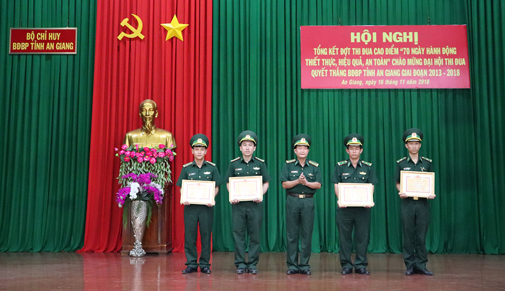 Bộ đội Biên phòng An Giang tổng kết đợt thi đua cao điểm chào mừng Đại hội thi đua Quyết thắng giai đoạn 2013 - 2018
