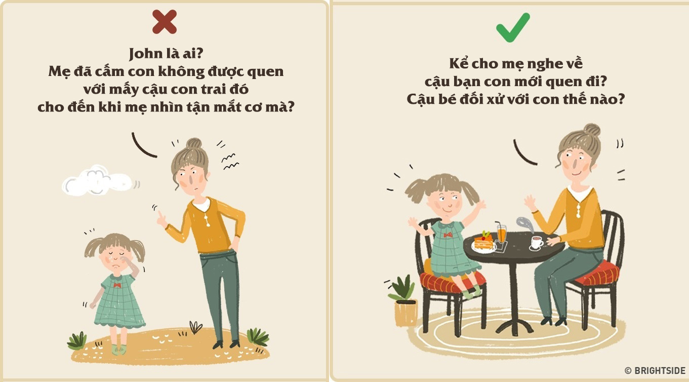Câu hỏi mở khuyến khích trẻ bày tỏ cảm xúc mỗi ngày
