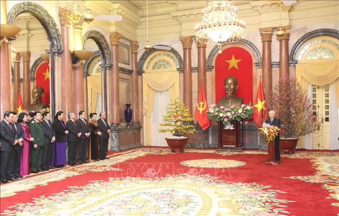 Tổng Bí thư, Chủ tịch nước Nguyễn Phú Trọng chúc Tết lãnh đạo Đảng, Nhà nước, đồng bào, chiến sỹ cả nước