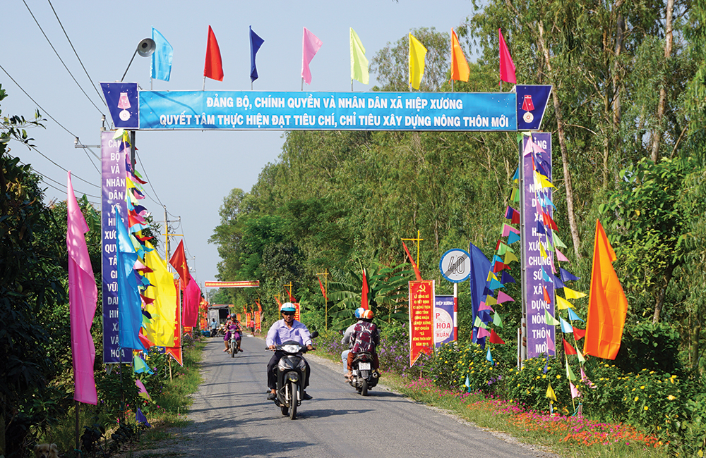 Sắc xuân trên xã nông thôn mới Hiệp Xương