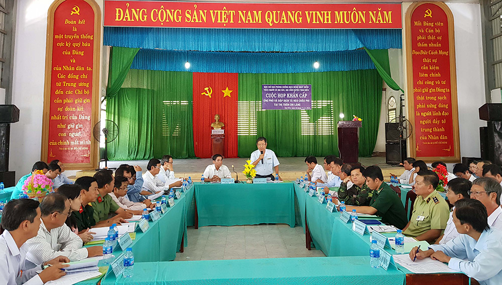 Diễn tập ứng phó dịch tả heo Châu Phi
