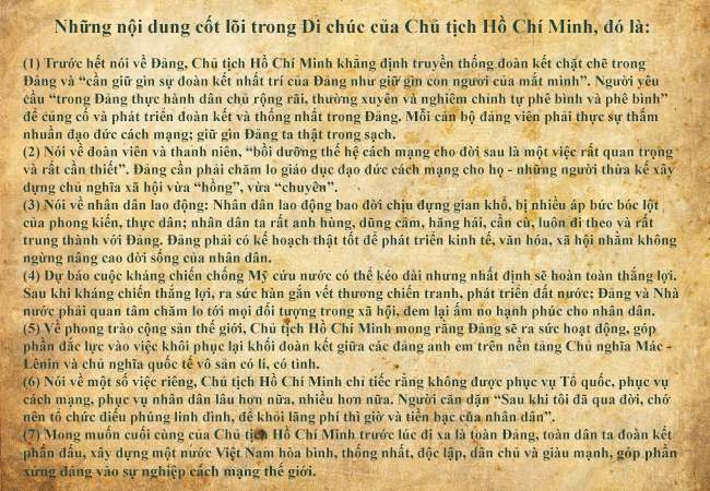 Di chúc Bác Hồ: Cho hôm nay và cho mai sau