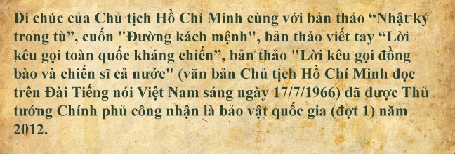 Di chúc Bác Hồ: Cho hôm nay và cho mai sau