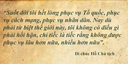 Di chúc Bác Hồ: Cho hôm nay và cho mai sau