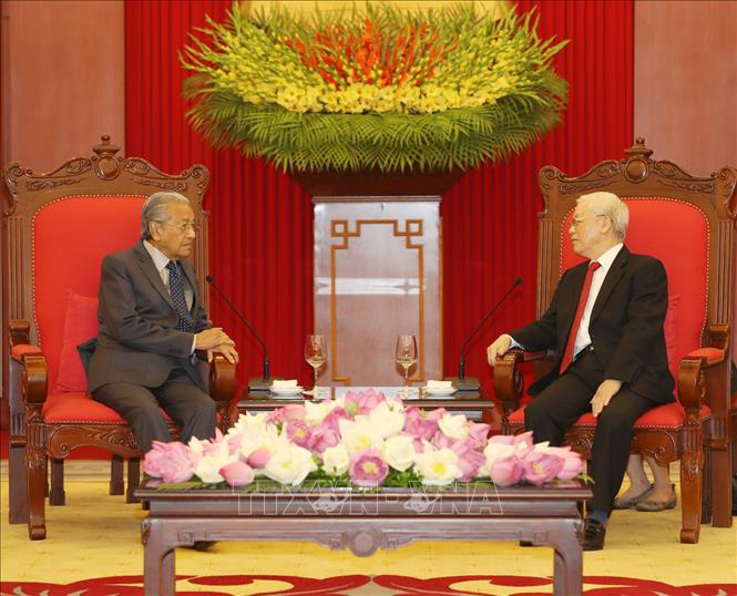 Tổng Bí thư, Chủ tịch nước Nguyễn Phú Trọng tiếp Thủ tướng Malaysia
