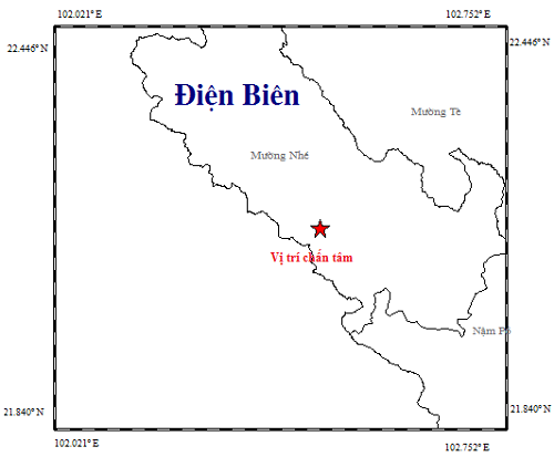 Xảy ra trận động đất thứ chín trong năm nay tại Điện Biên