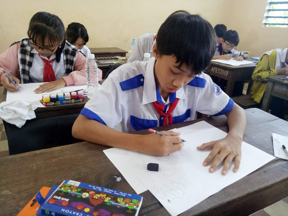 Châu Phú tổ chức Hội thi vẽ tranh dành cho thiếu nhi