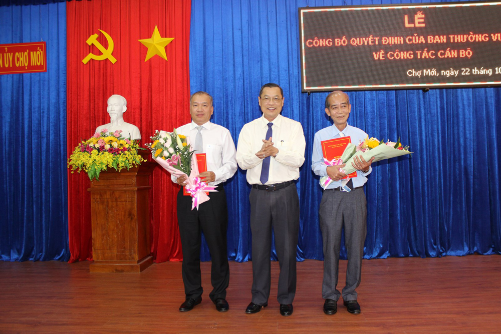 Điều động, chỉ định Giám đốc Sở Công thương Võ Nguyên Nam giữ chức Bí thư Huyện ủy Chợ Mới Điều động, chỉ định Giám đốc Sở Công thương Võ Nguyên Nam giữ chức Bí thư Huyện ủy Chợ Mới