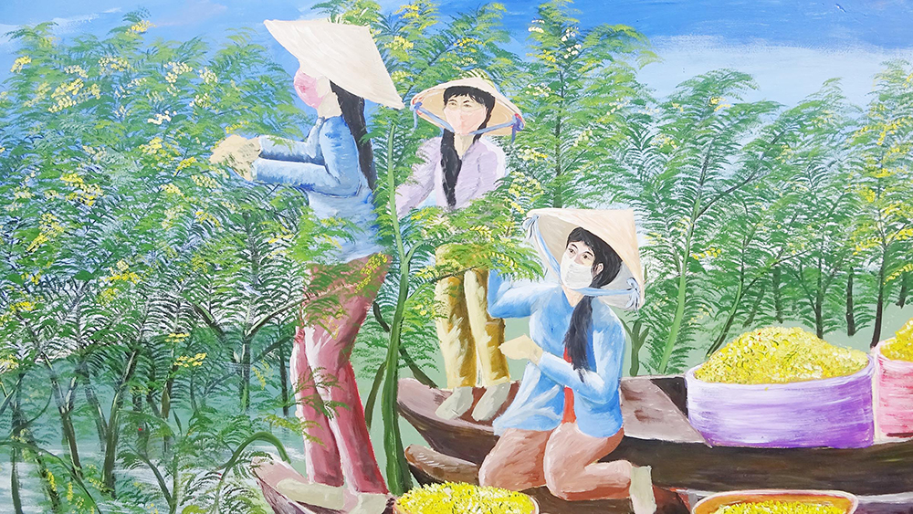 Thêm 17 bức họa làm đẹp thị trấn Tri Tôn