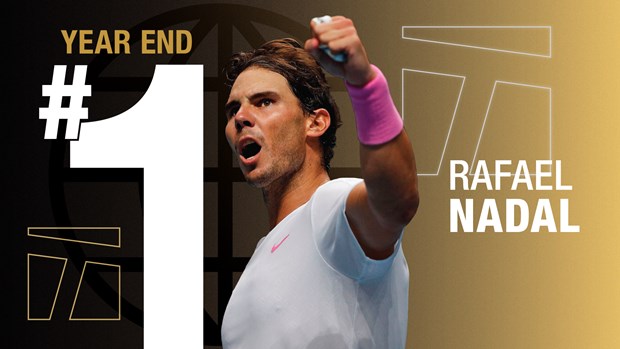 Rafael Nadal khép lại năm 2019 ở ngôi vị số 1 thế giới