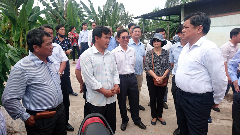 Thứ trưởng Bộ Nông nghiệp và Phát triển nông thôn Trần Thanh Nam làm việc tại An Giang