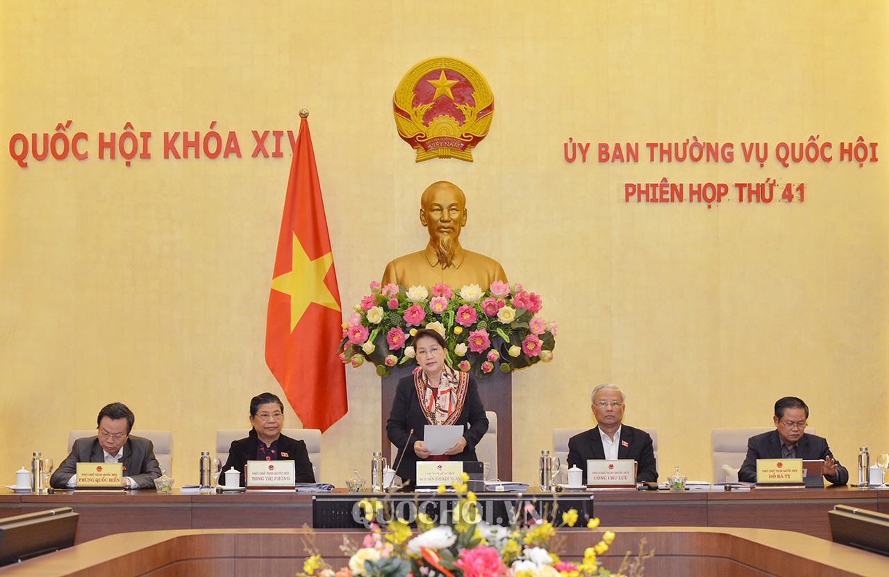 Khai mạc phiên họp thứ 41 của Ủy ban Thường vụ Quốc hội