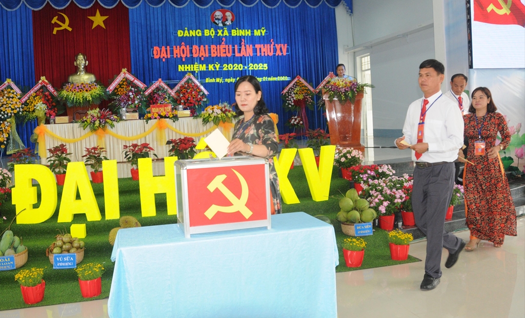 Đại hội Đại biểu Đảng bộ xã Bình Mỹ lần thứ XV, nhiệm kỳ 2020 - 2025 thành công tốt đẹp