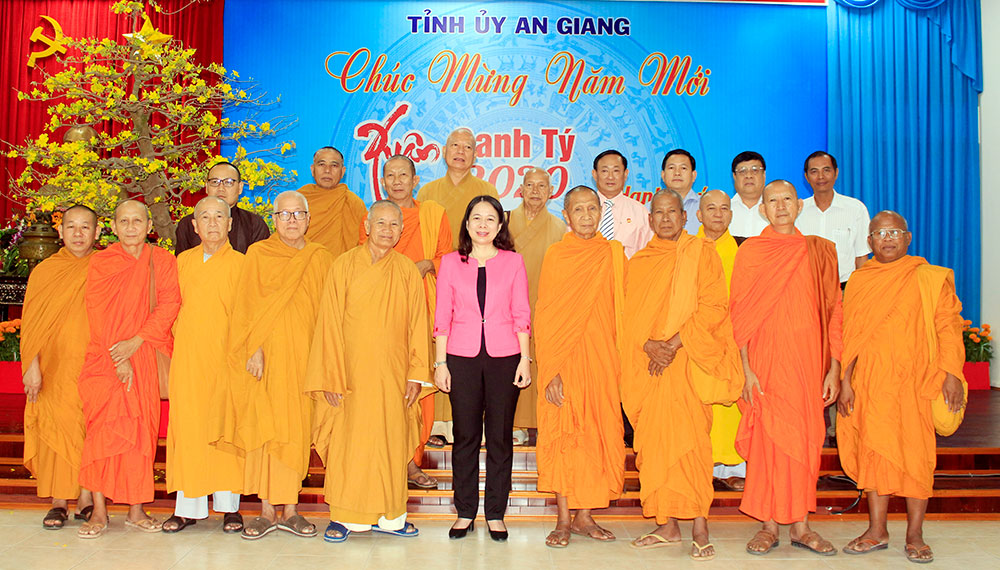 Ban Trị sự Phật giáo tỉnh An Giang và Ban đại diện cộng đồng Hồi giáo tỉnh chúc Tết Tỉnh ủy