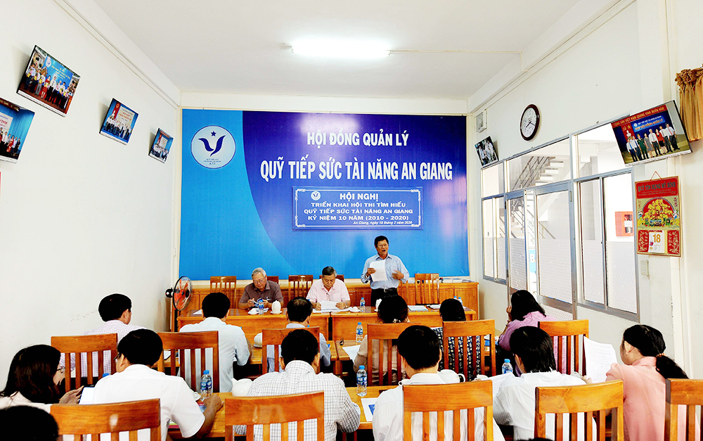 Quỹ Tiếp sức tài năng An Giang: Triển khai Hội thi tìm hiểu quỹ “Tiếp sức tài năng An Giang” lần thứ I-2020