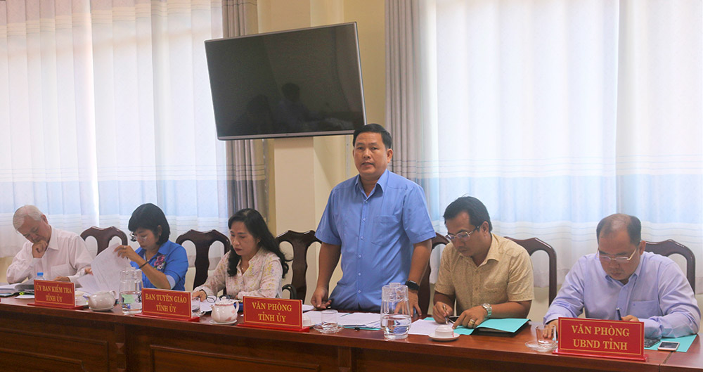 Phó Bí thư Thường trực Tỉnh ủy An Giang Võ Anh Kiệt làm việc với TP. Châu Đốc về công tác chuẩn bị Đại hội Đảng các cấp