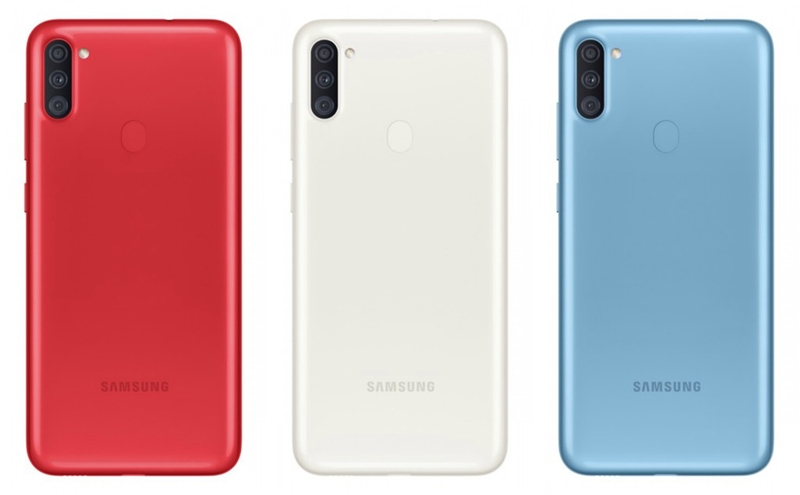 Samsung Galaxy A11 trình làng với cụm 3 camera, viên pin 4000mAh có sạc nhanh