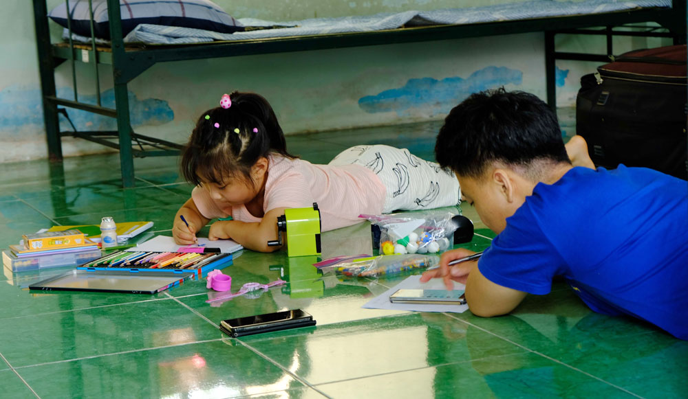 Nhịp sống bình yên tại khu cách ly Trường Quân sự tỉnh An Giang