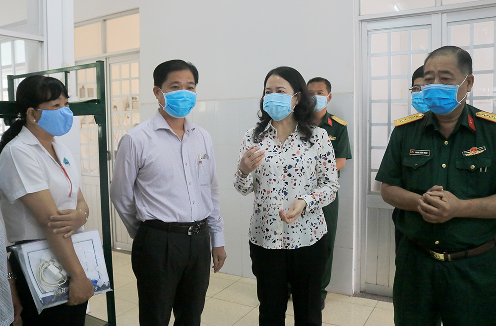 Bí thư Tỉnh ủy An Giang Võ Thị Ánh Xuân kiểm tra công tác phòng, chống dịch bệnh Covid-19 tại Thoại Sơn và TP. Long Xuyên