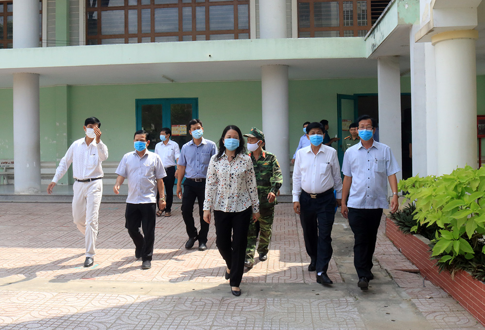 Bí thư Tỉnh ủy An Giang Võ Thị Ánh Xuân kiểm tra công tác phòng, chống dịch bệnh Covid-19 tại Thoại Sơn và TP. Long Xuyên