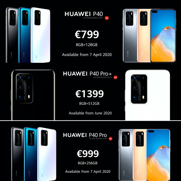 Huawei P40 ra mắt: Giá từ 799 Euro, chưa rõ thời điểm bán ở Việt Nam