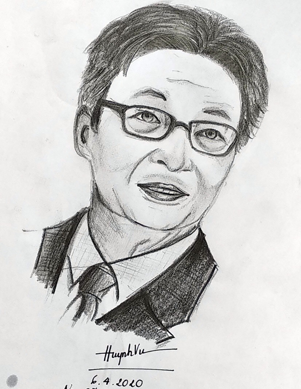 Học sinh Trường THPT Chu Văn An vẽ chân dung tặng Phó Thủ tướng Vũ ...