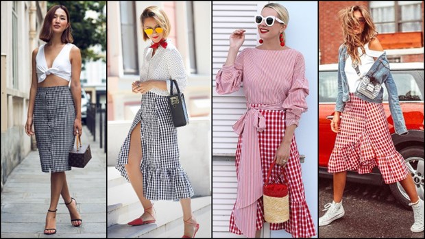 Họa tiết Gingham mang đến những gợi ý phối đồ sang trọng, tinh tế