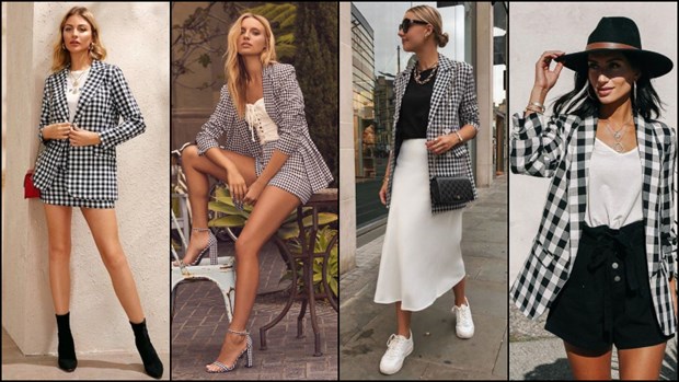 Họa tiết Gingham mang đến những gợi ý phối đồ sang trọng, tinh tế