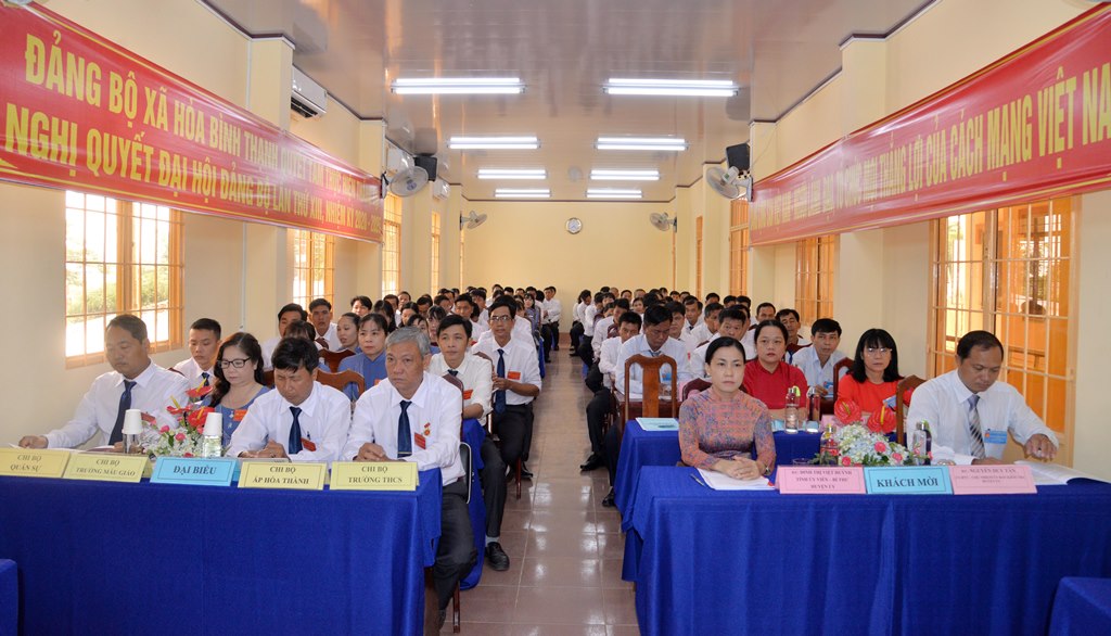 Đại hội đại biểu Đảng bộ xã Hòa Bình Thạnh lần thứ XIII (nhiệm kỳ 2020 – 2025) kết thúc thành công tốt đẹp