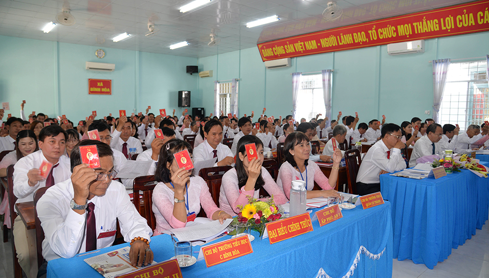 Đại hội đại biểu Đảng bộ xã Bình Hòa lần thứ XVII (nhiệm kỳ 2020 – 2025) thành công tốt đẹp Đại hội đại biểu Đảng bộ xã Bình Hòa lần thứ XVII (nhiệm kỳ 2020 – 2025) thành công tốt đẹp