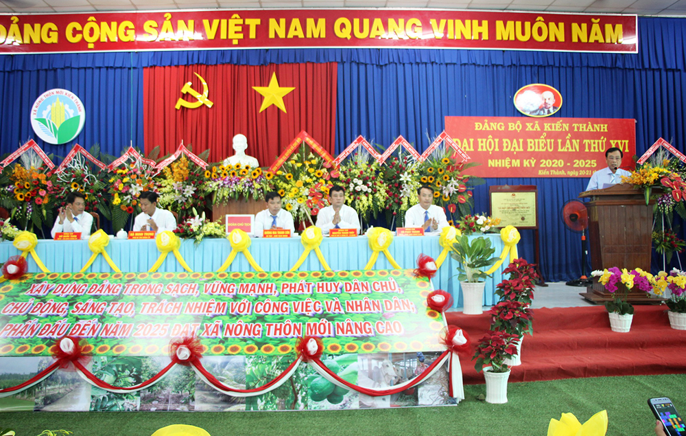 Đồng chí Dương Mai Thanh Sơn tái đắc cử Bí thư Đảng ủy xã Kiến Thành khóa XVI (nhiệm kỳ 2020-2025)
