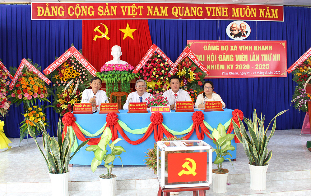 Kết thúc Đại hội đảng viên Đảng bộ xã Vĩnh Khánh lần thứ XII (nhiệm kỳ 2020 – 2025)