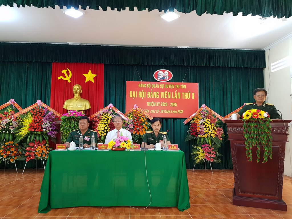 Đại hội Đảng bộ Quân sự huyện Tri Tôn (nhiệm kỳ 2020-2025) diễn ra thành công