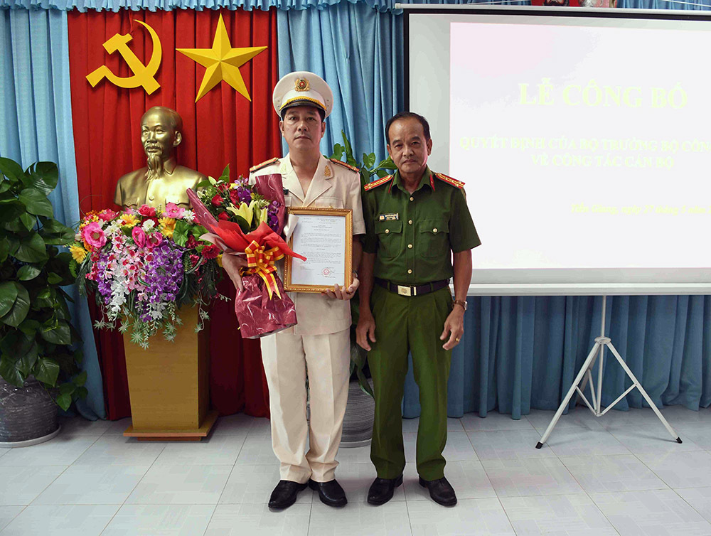 Bổ nhiệm, điều động 8 vị trí lãnh đạo tại Công an Tiền Giang
