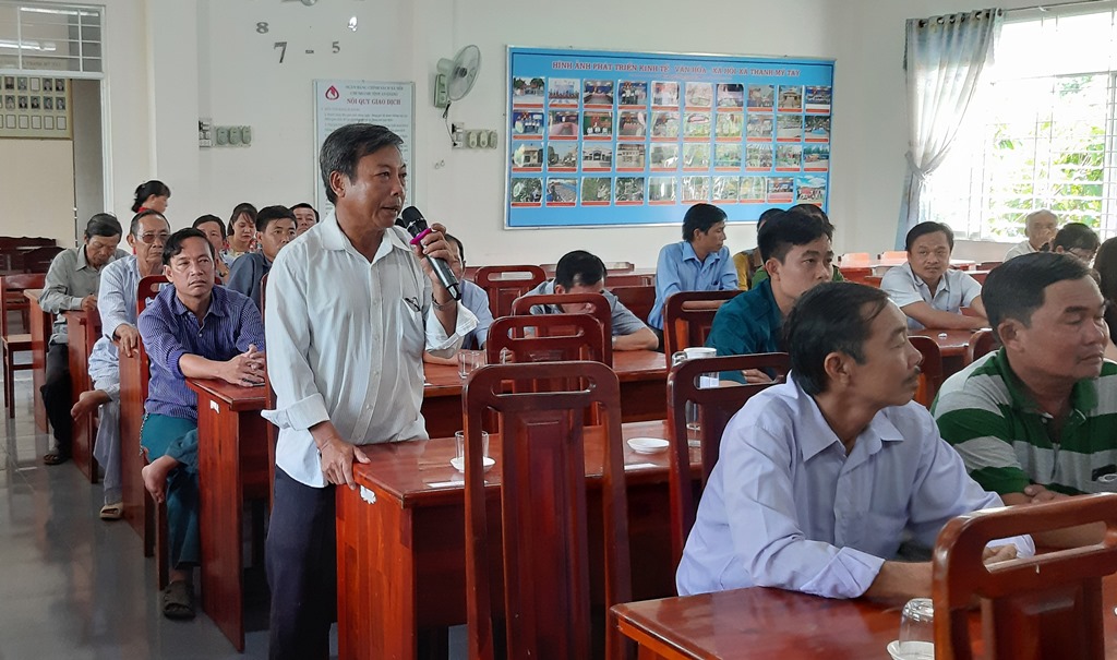 Đại biểu HĐND 3 cấp tiếp xúc cử tri xã Vĩnh Thạnh Trung và Thạnh Mỹ Tây