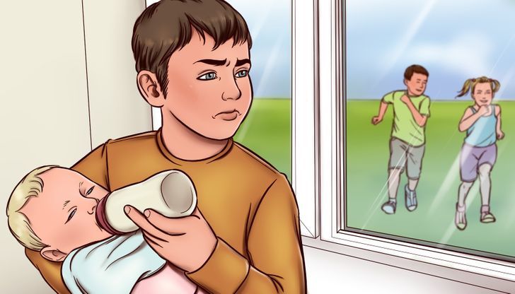 5 lý do bạn không nên để con lớn trông em