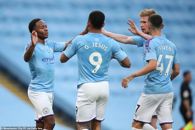 Hàng công tỏa sáng, Man City nhấn chìm tân vương Liverpool