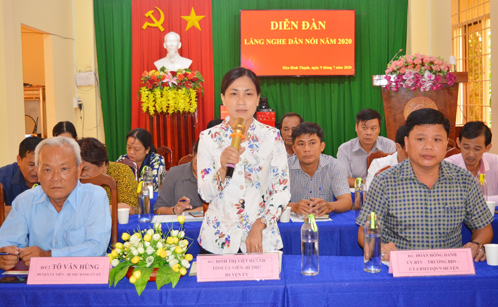 Lãnh đạo huyện Châu Thành “Lắng nghe dân nói” tại xã Hòa Bình Thạnh