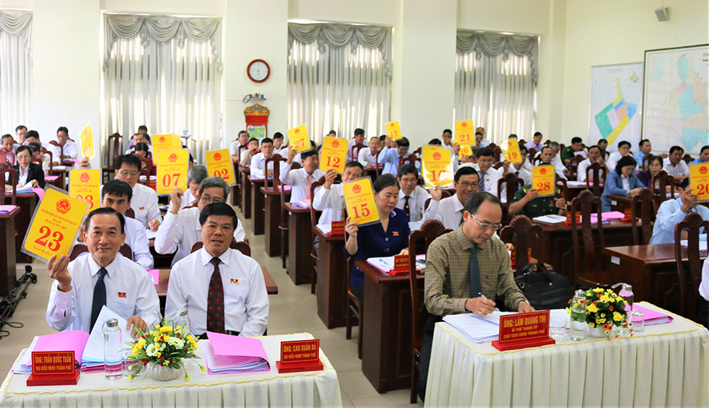 Kỳ họp 15 HĐND TP. Châu Đốc khóa XI (nhiệm kỳ 2016-2021): Bầu bổ sung 2 thành viên UBND và đánh giá tình hình thực hiện Nghị quyết HĐND thành phố
