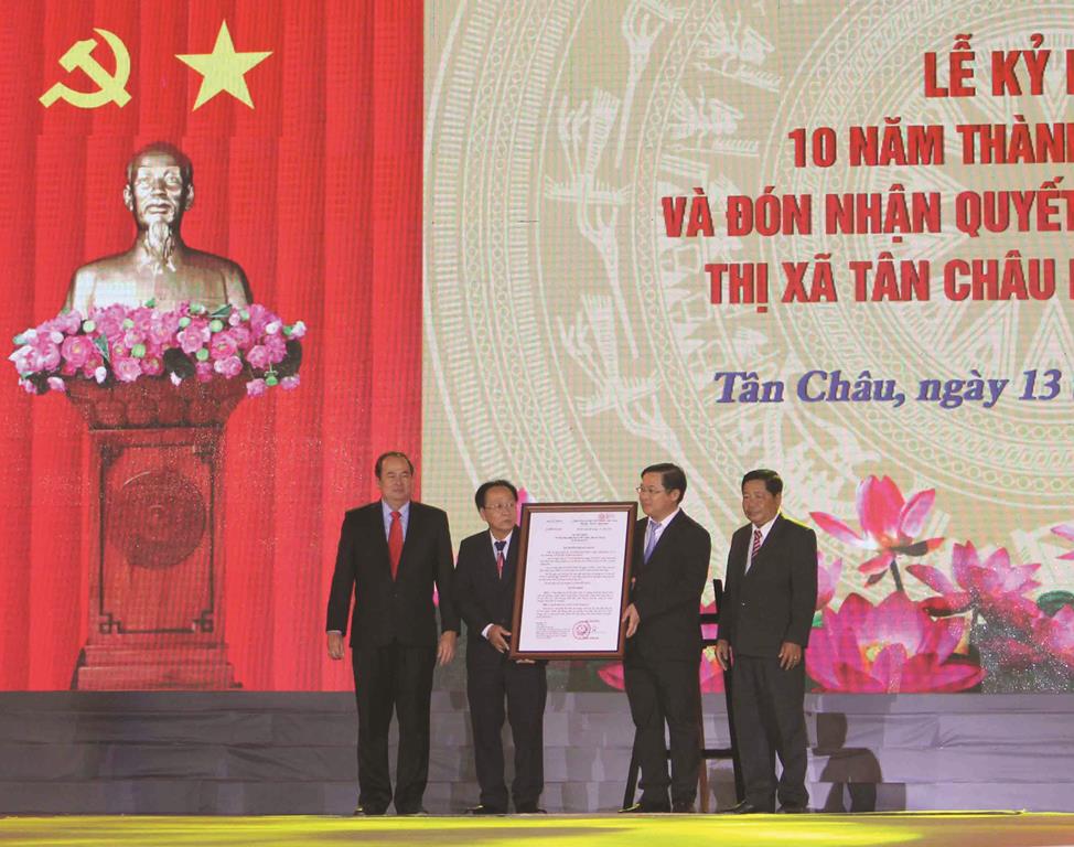 Thành tựu nổi bật của TX. Tân Châu trong nhiệm kỳ qua