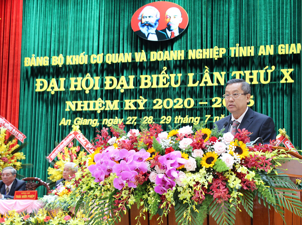 Khai mạc Đại hội đại biểu Đảng bộ Khối Cơ quan và Doanh nghiệp tỉnh An Giang lần thứ X