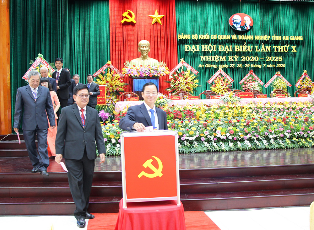 Đồng chí Thái Minh Hiển tái đắc cử Bí thư Đảng ủy Khối Cơ quan và Doanh nghiệp tỉnh An Giang lần thứ X (nhiệm kỳ 2020-2025)