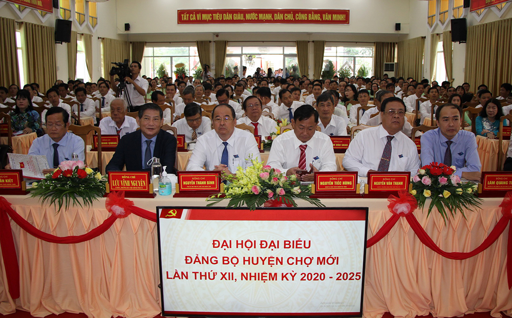 Khai mạc Đại hội đại biểu Đảng bộ huyện Chợ Mới lần thứ XII (nhiệm kỳ 2020 - 2025)
