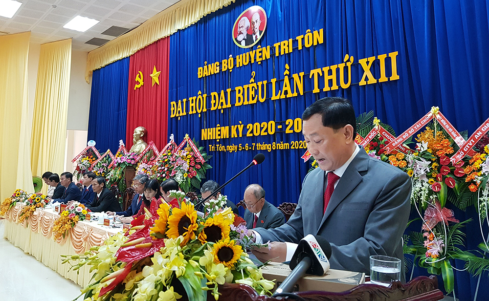 Khai mạc Đại hội đại biểu Đảng bộ huyện Tri Tôn nhiệm kỳ 2020-2025